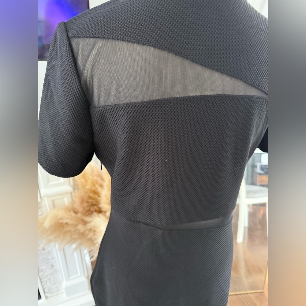 Express Black Mini Dress with Mesh Accents - Picture 8 of 8